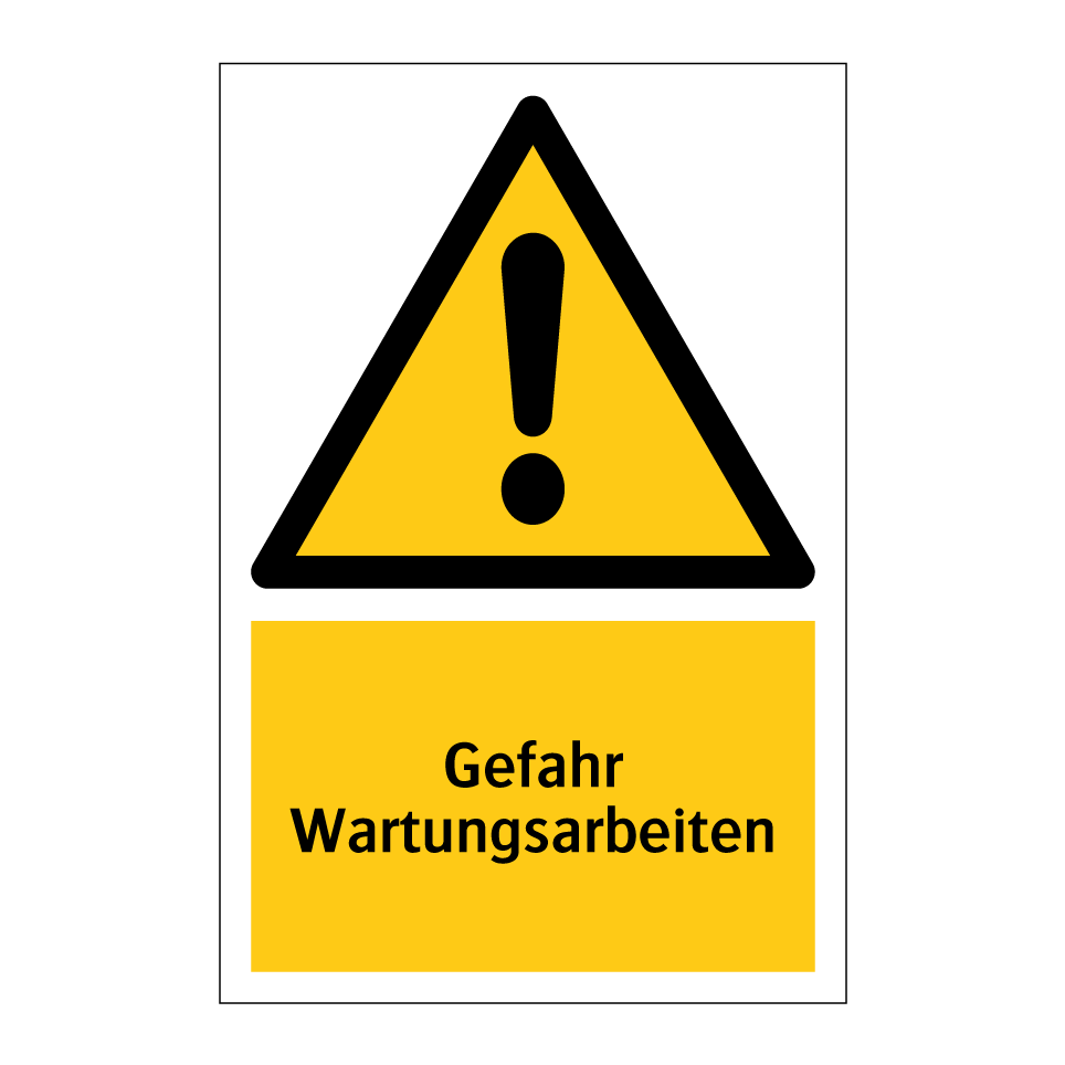 Gefahr Wartungsarbeiten