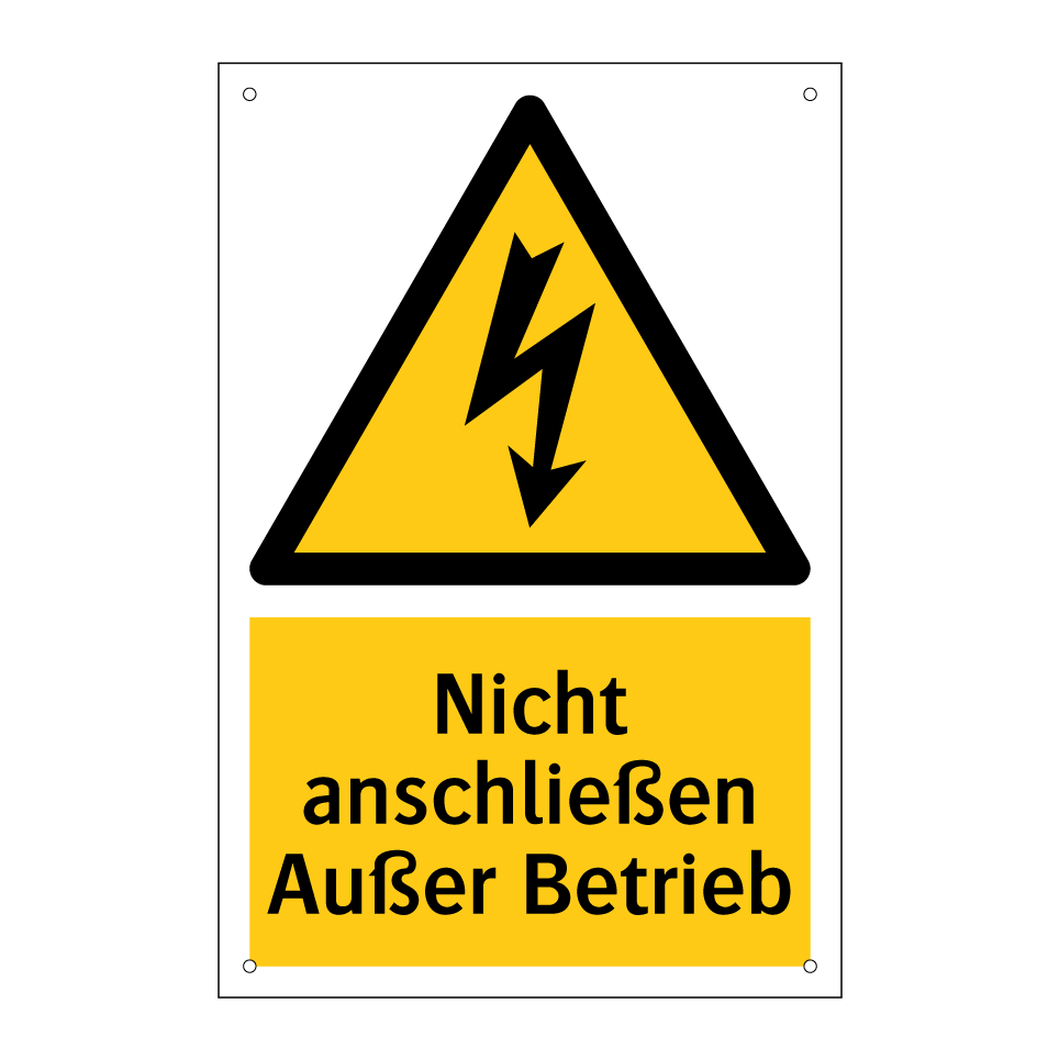 Nicht anschließen Außer Betrieb