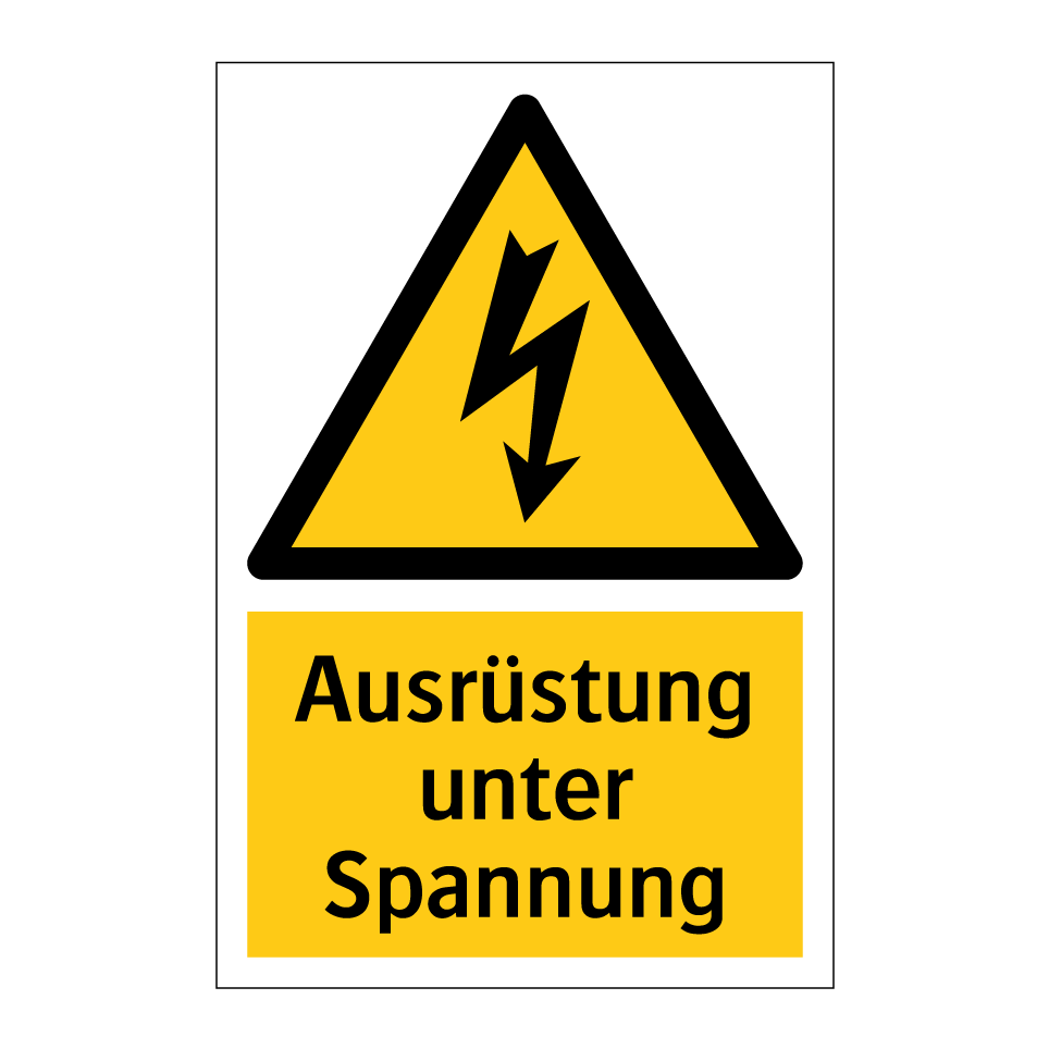 Ausrüstung unter Spannung