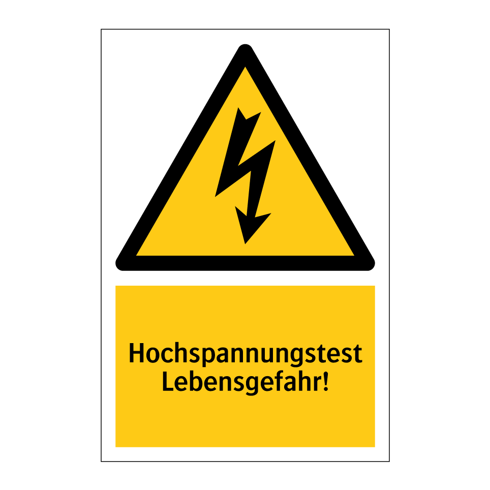 Hochspannungstest Lebensgefahr!