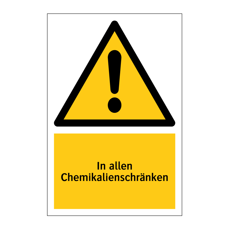 In allen Chemikalienschränken