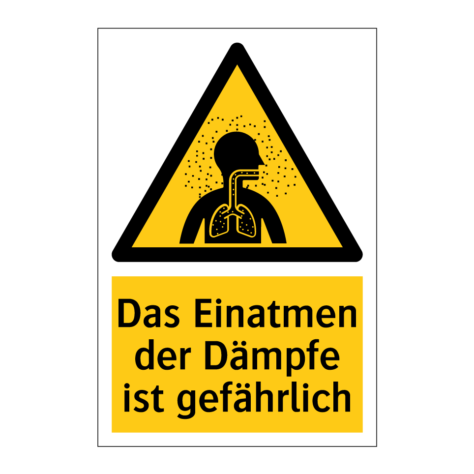 Das Einatmen der Dämpfe ist gefährlich