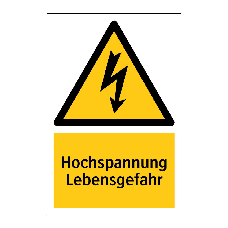 Hochspannung Lebensgefahr