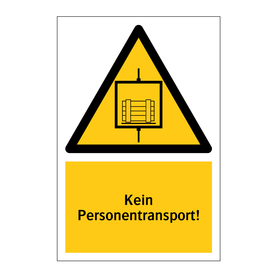 Kein Personentransport!