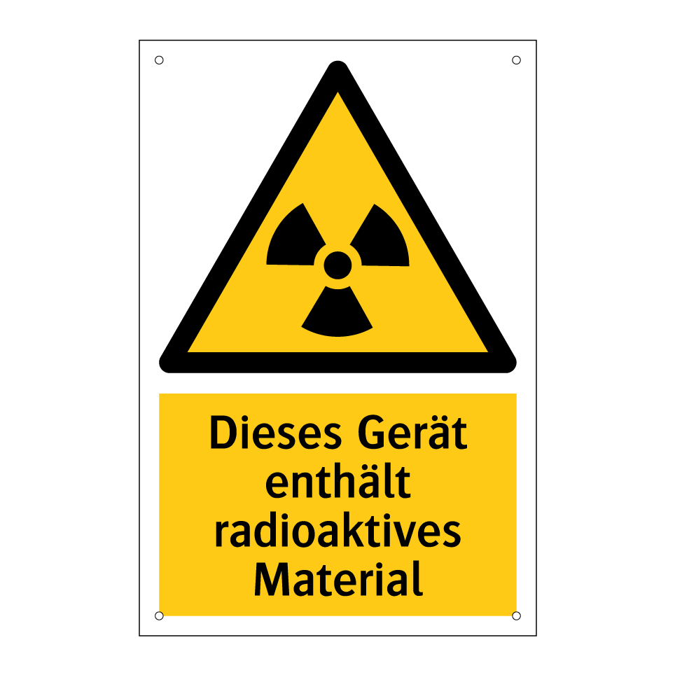 Dieses Gerät enthält radioaktives Material