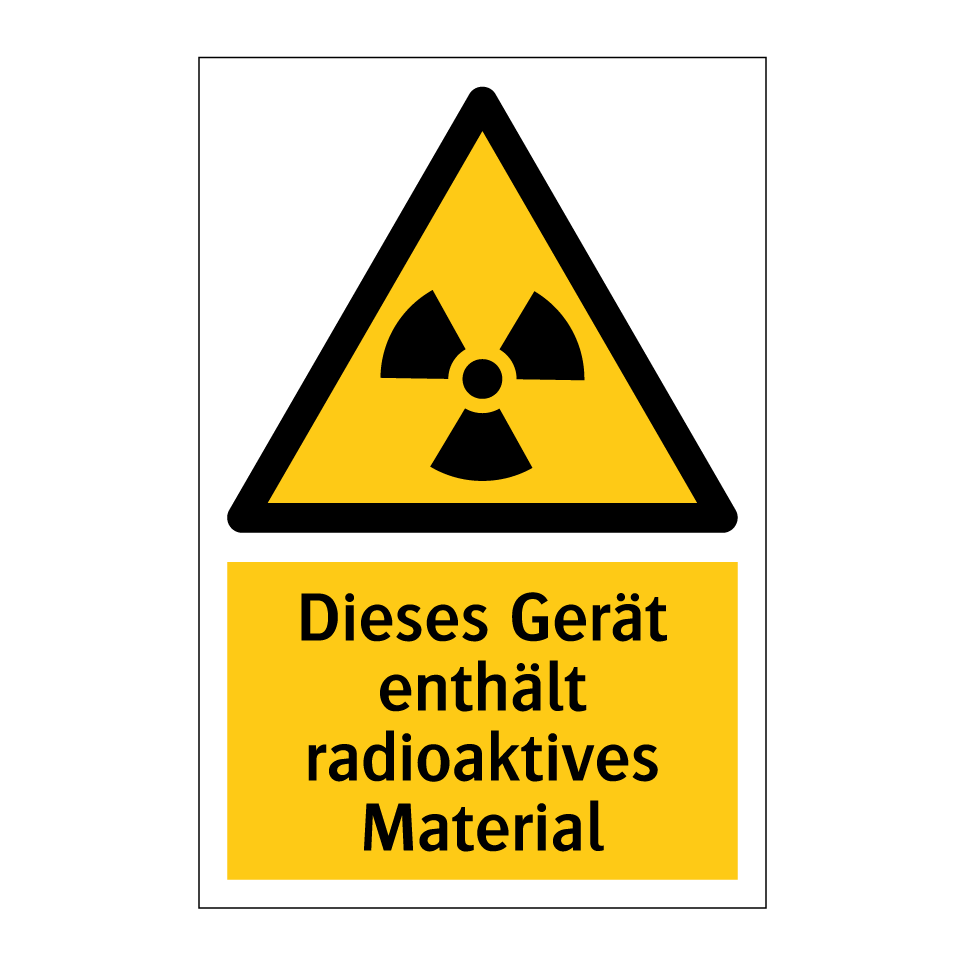 Dieses Gerät enthält radioaktives Material