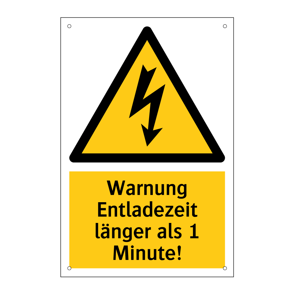 Warnung Entladezeit länger als 1 Minute!