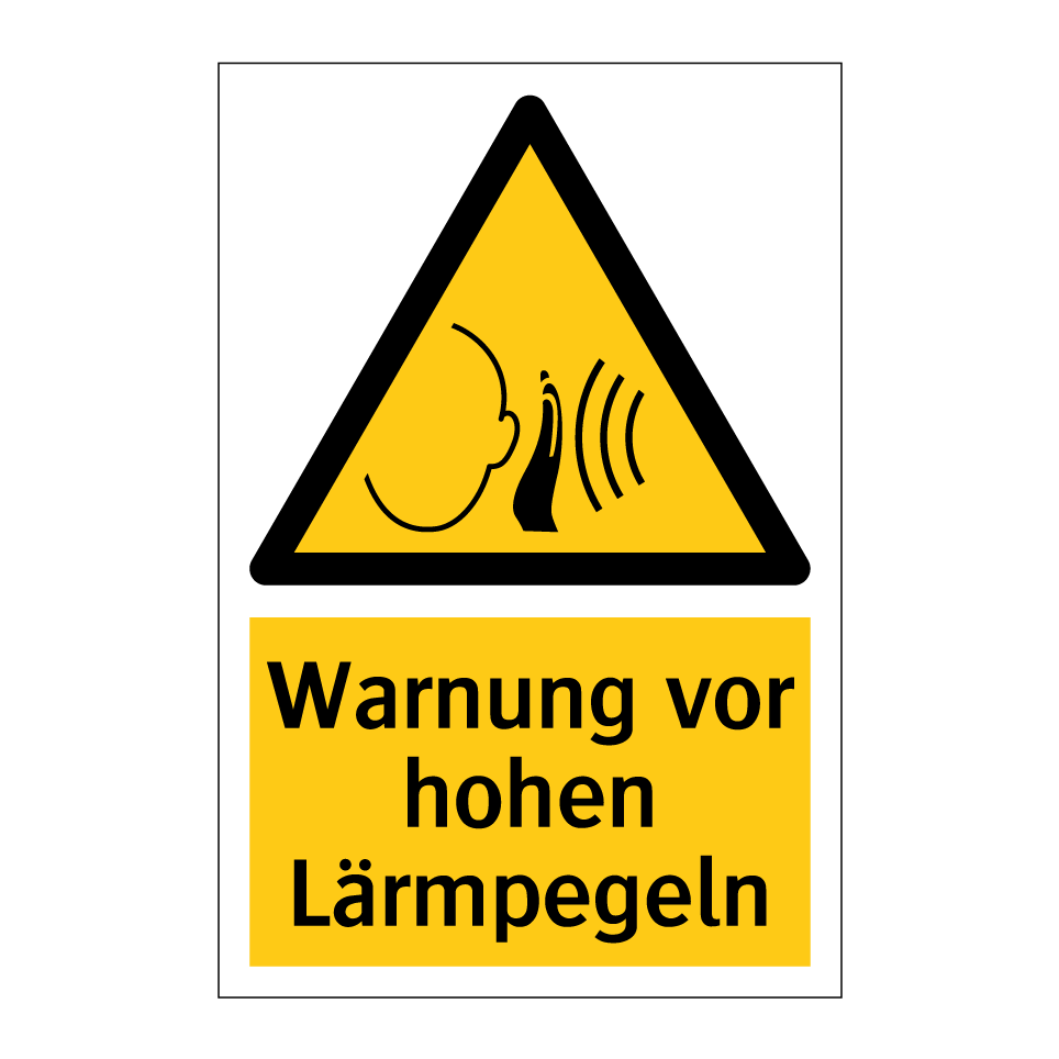 Warnung vor hohen Lärmpegeln