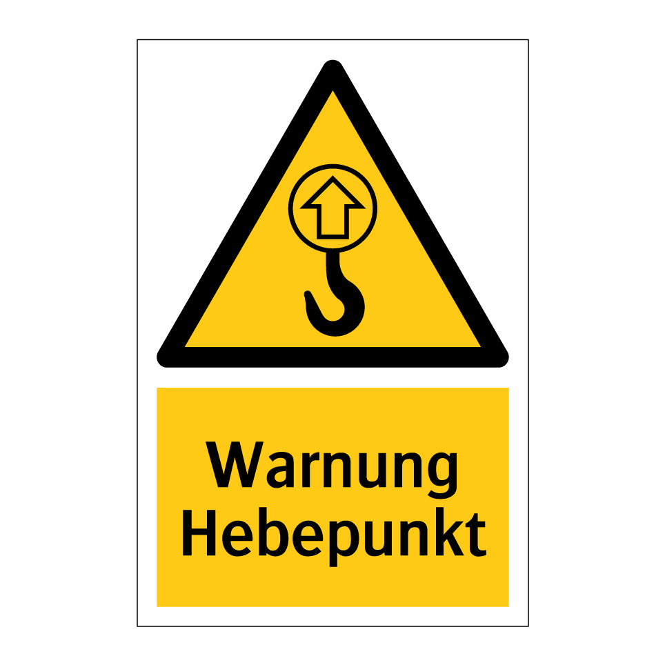 Warnung Hebepunkt