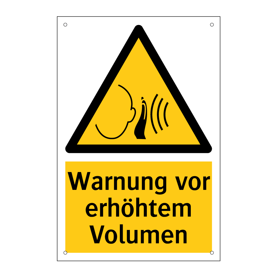Warnung vor erhöhtem Volumen