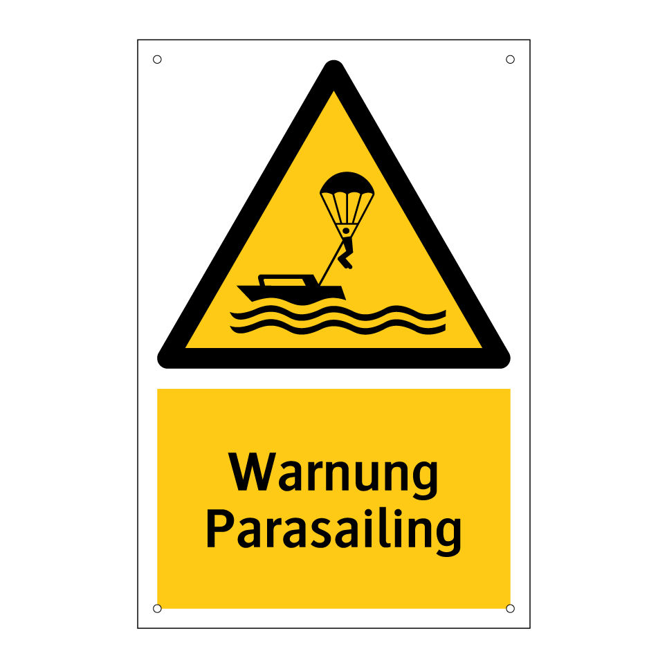 Warnung Parasailing