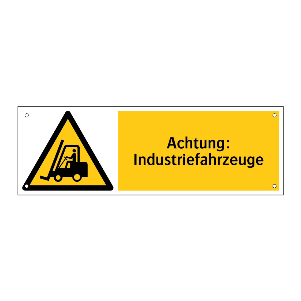 Achtung: Industriefahrzeuge