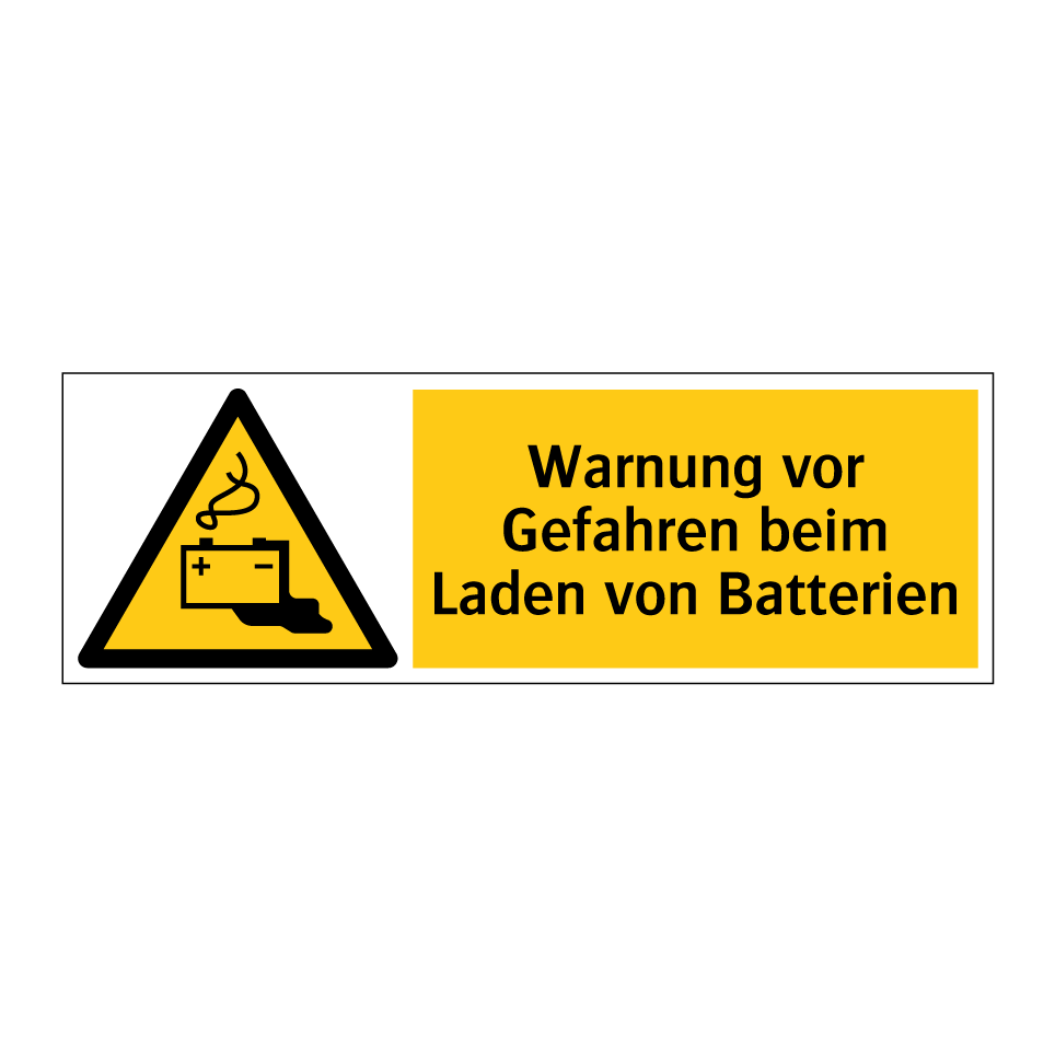 Warnung vor Gefahren beim Laden von Batterien