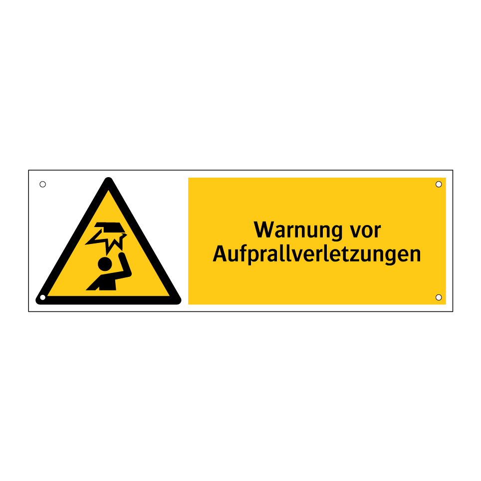 Warnung vor Aufprallverletzungen