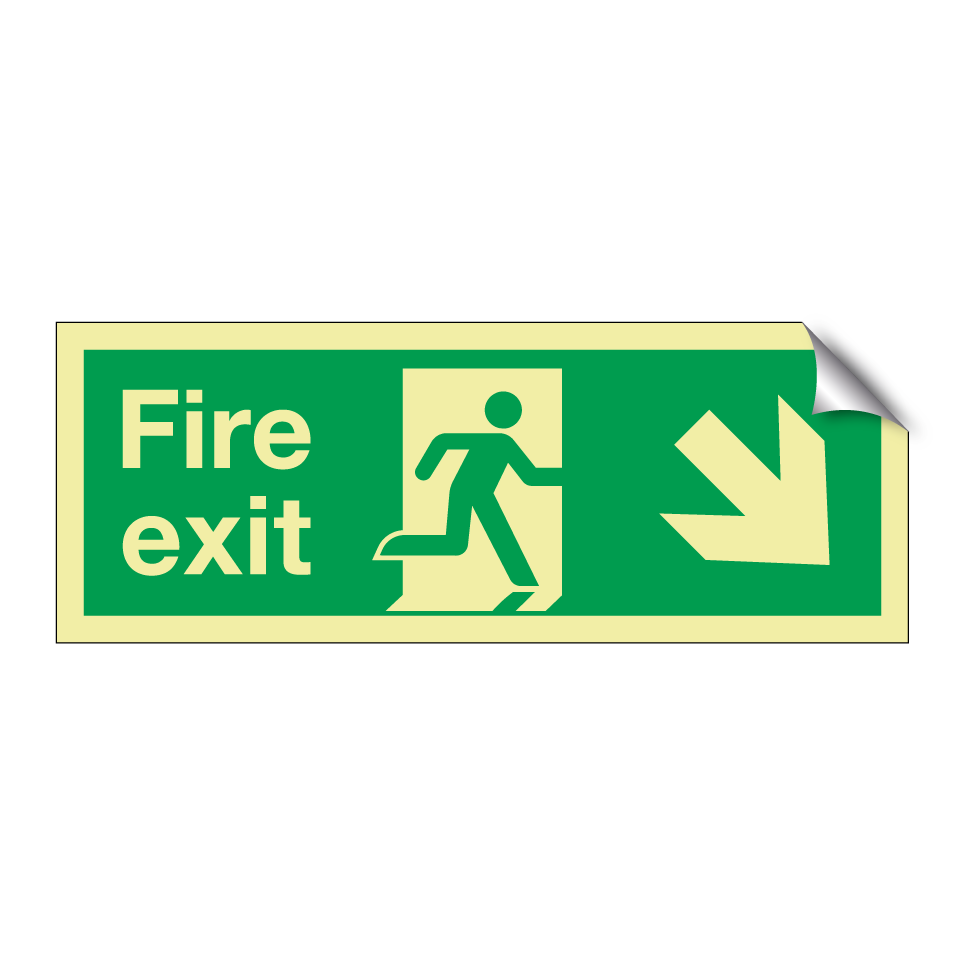 Fire exit down right