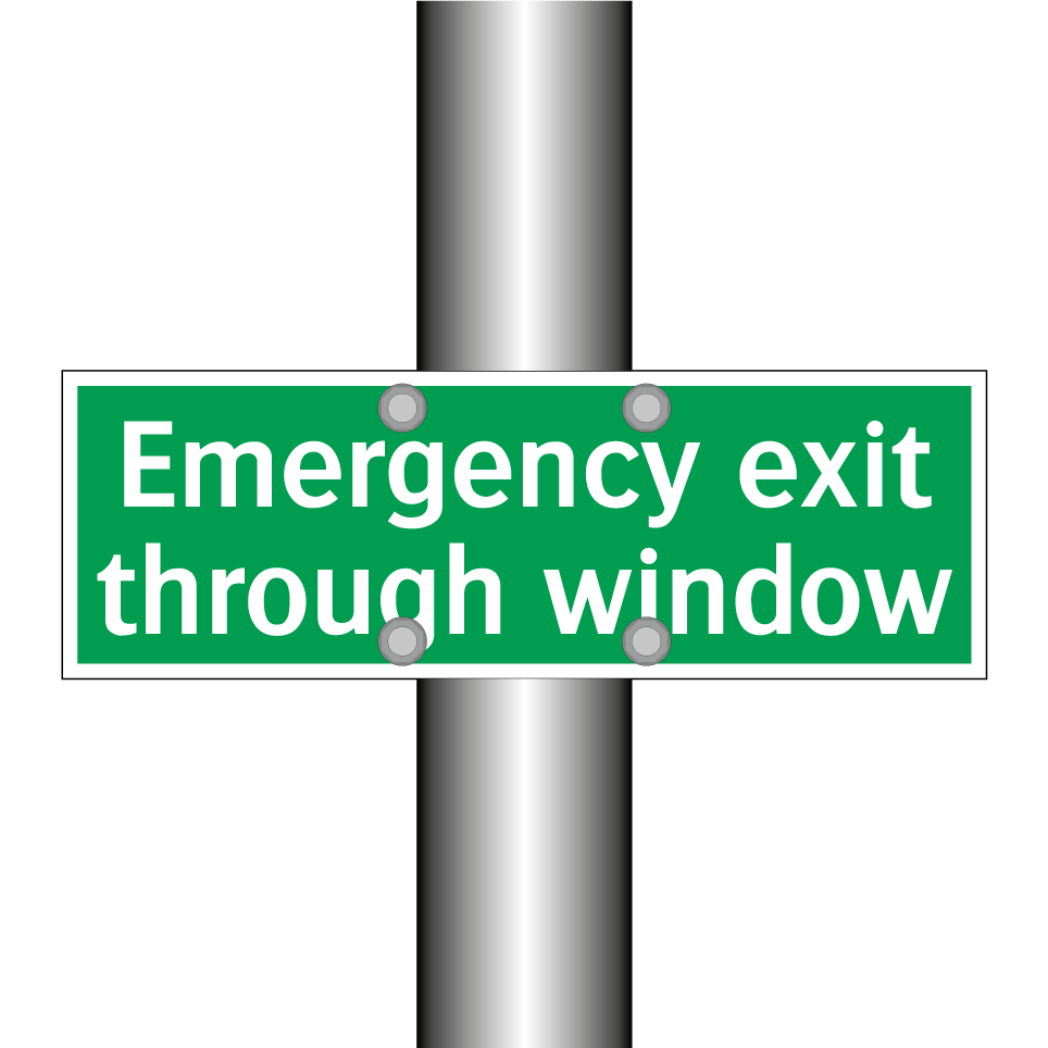 Emergency exit through window
