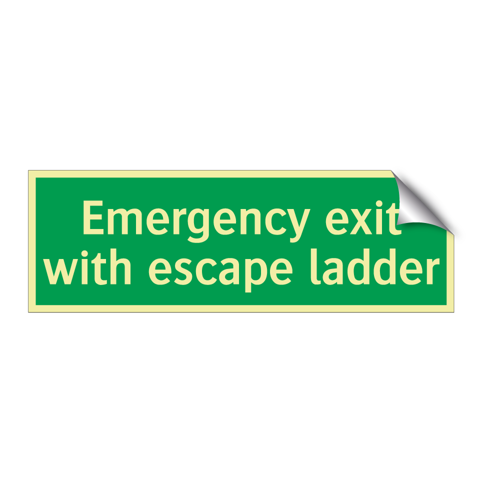 Emergency exit with escape ladder
