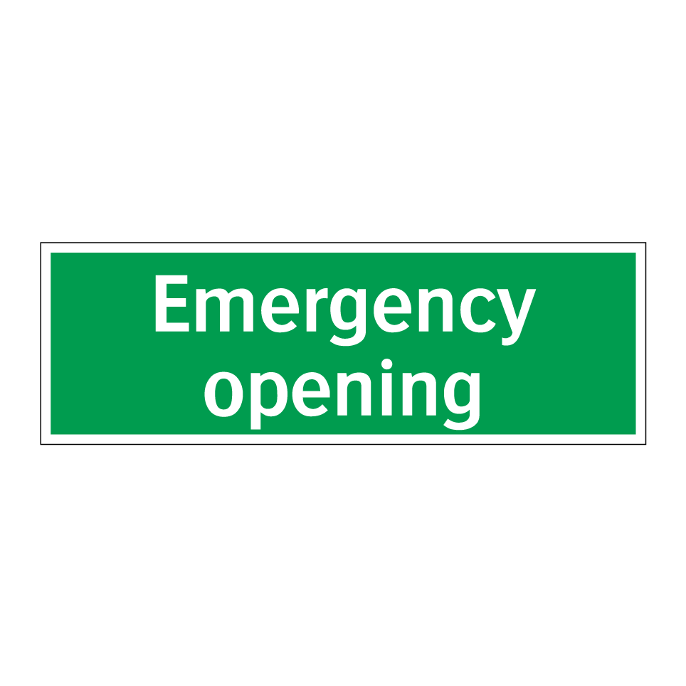 Emergency opening