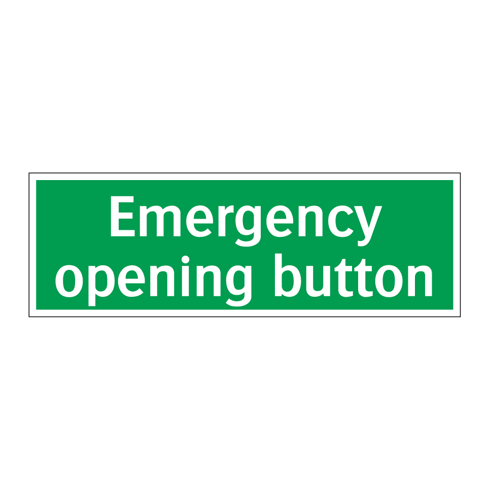 Emergency opening button