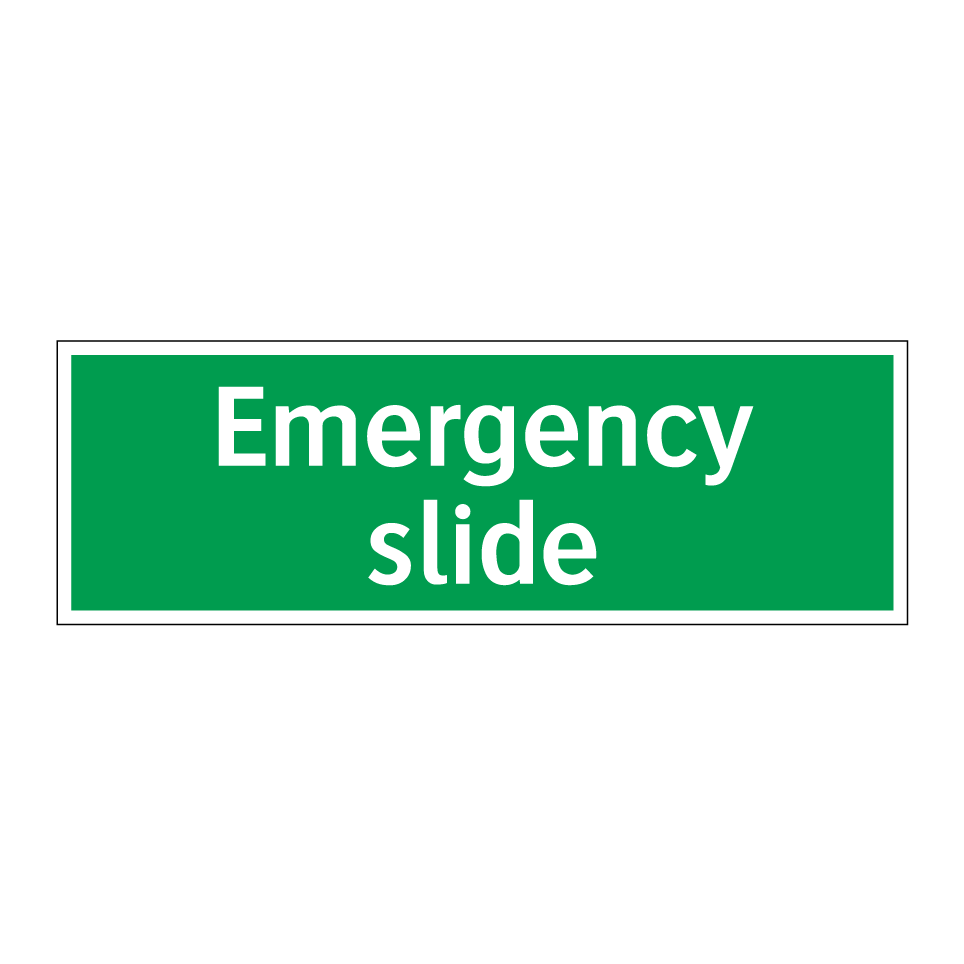 Emergency slide