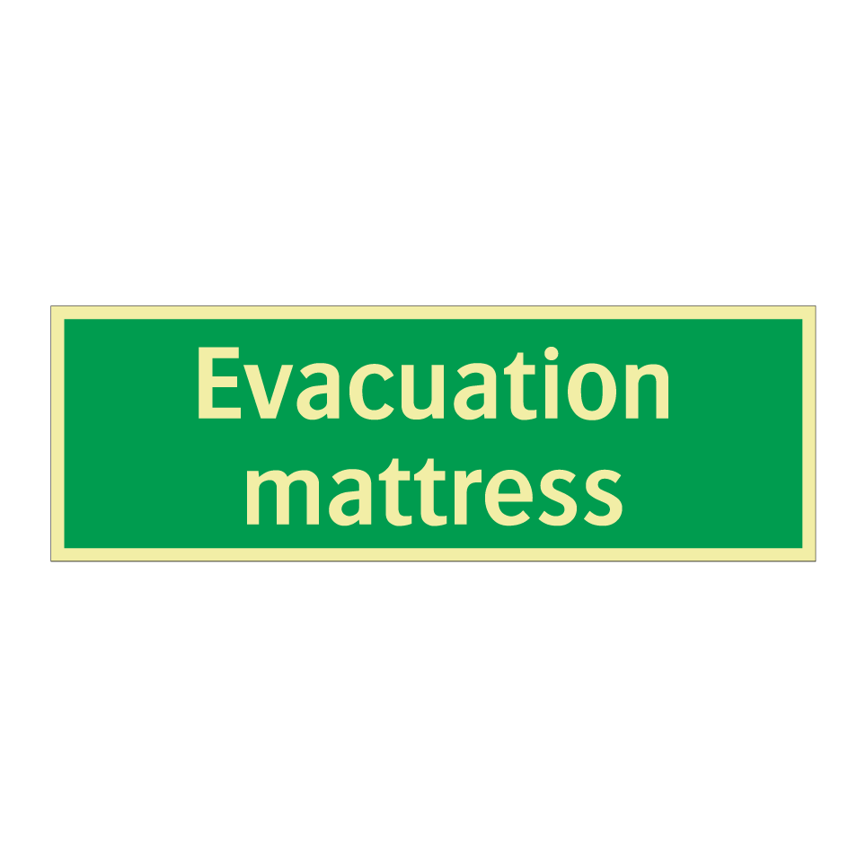 Evacuation mattress