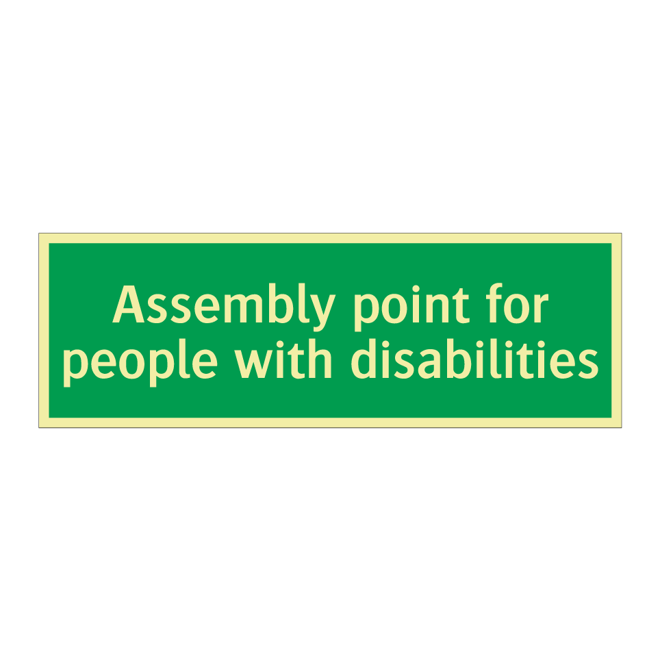 Assembly point for people with disabilities