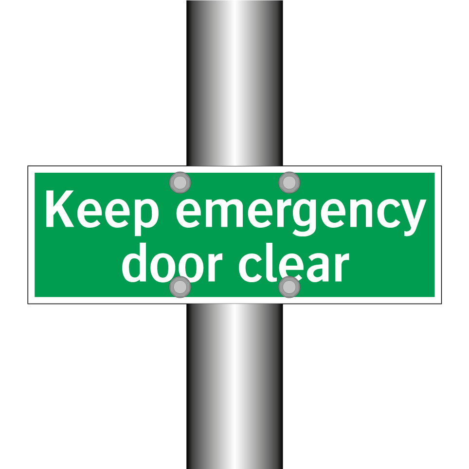 Keep emergency door clear