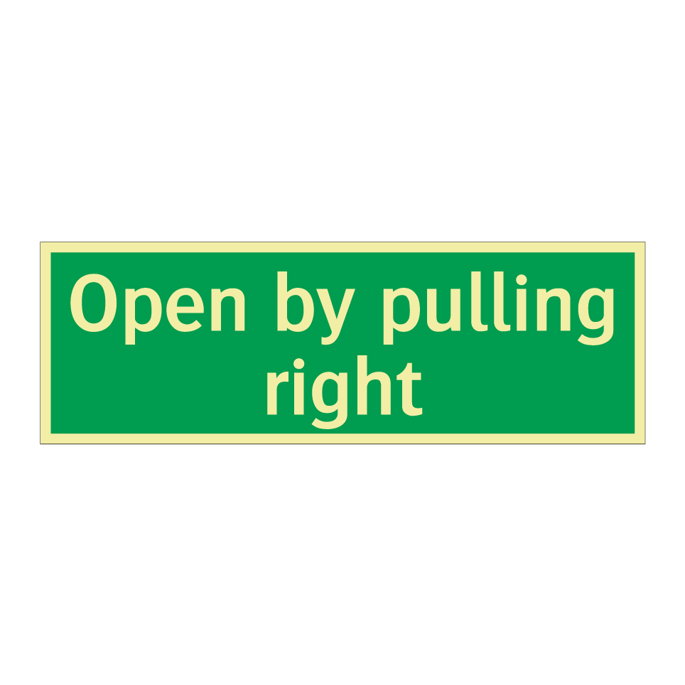 Open by pulling right