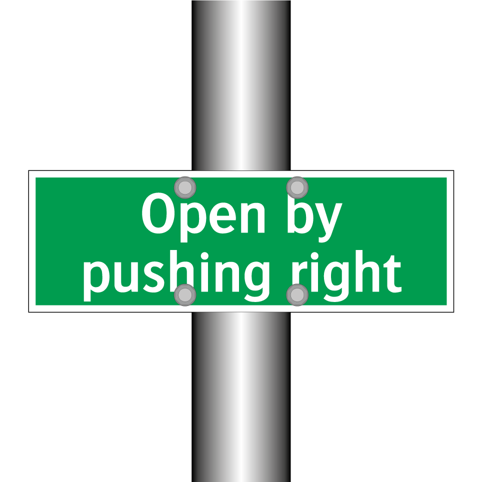 Open by pushing right