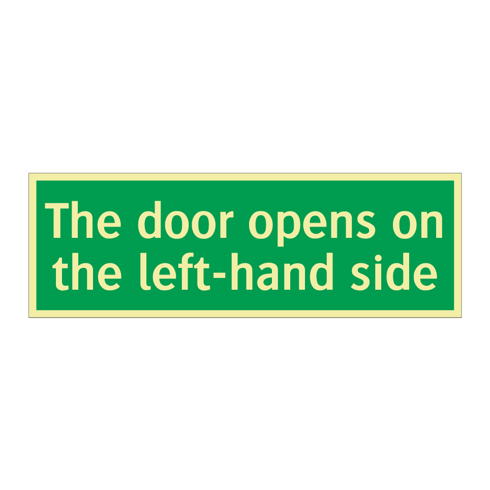 The door opens on the left-hand side