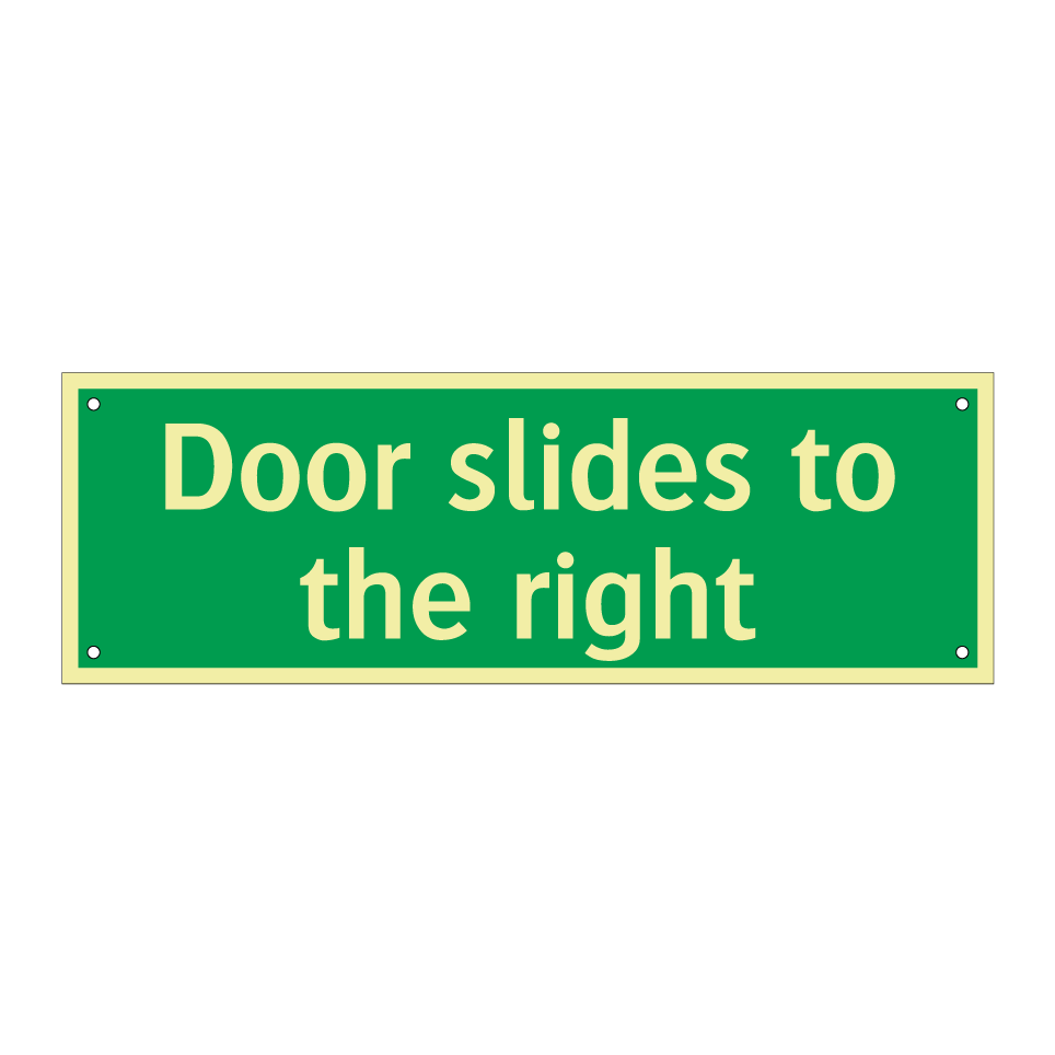 Door slides to the right