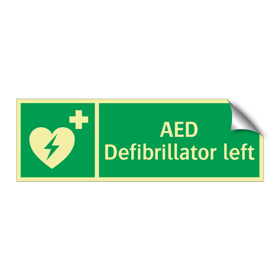 AED Defibrillator left