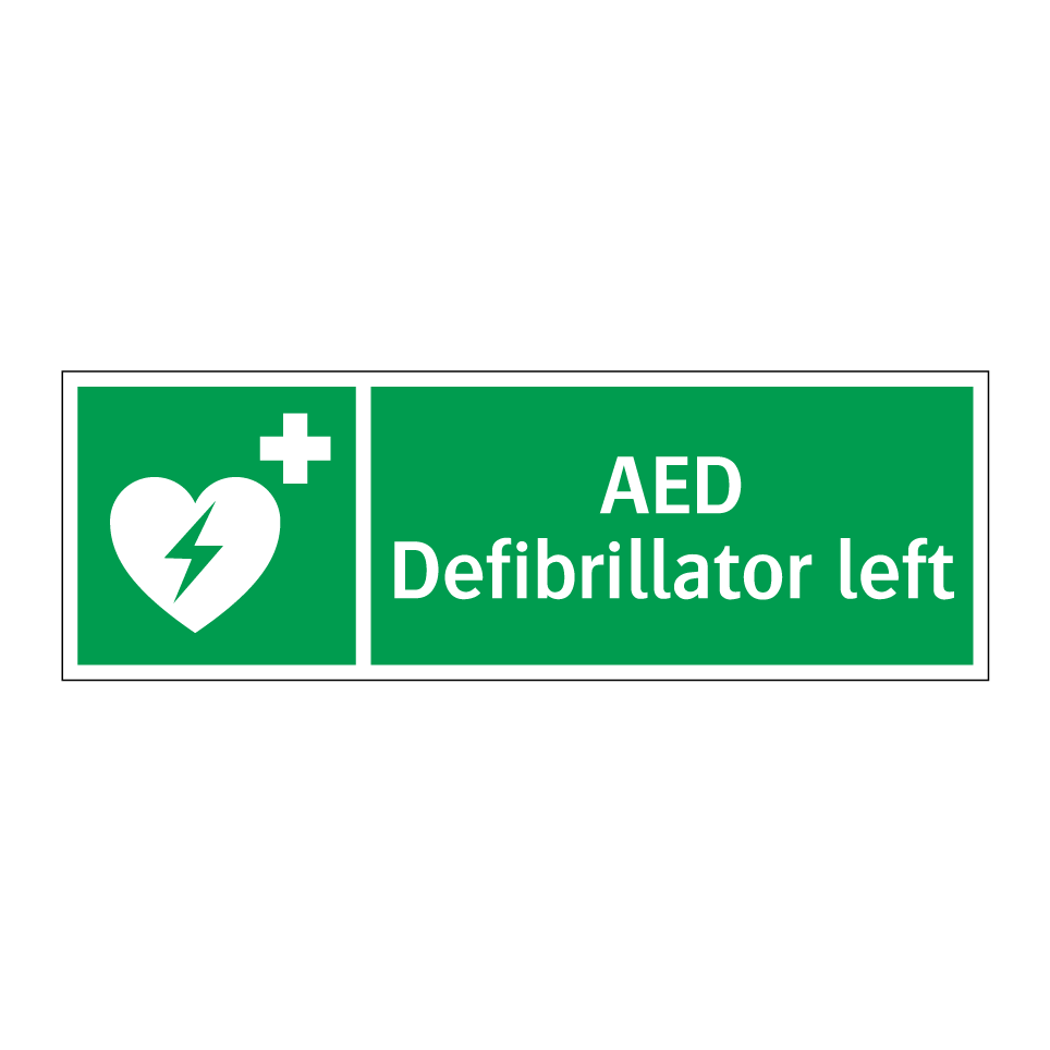 AED Defibrillator left