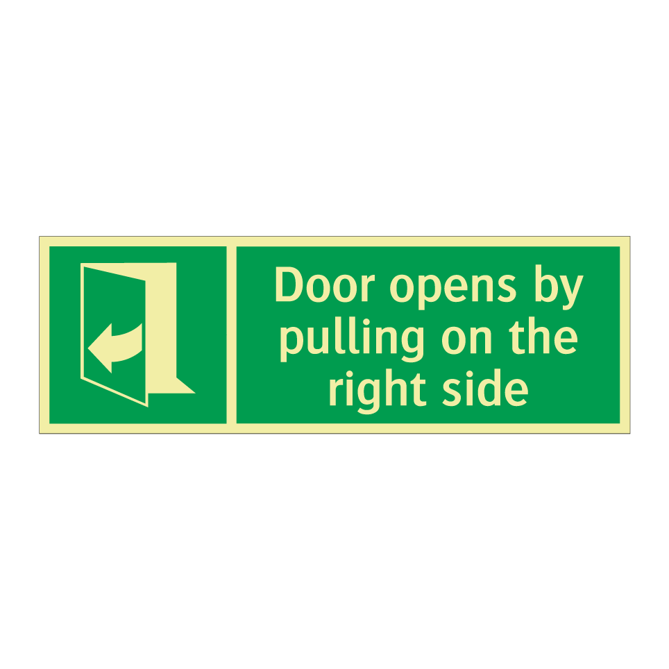 Door opens by pulling on the right side