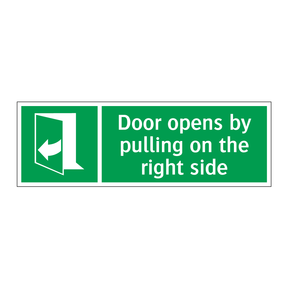 Door opens by pulling on the right side