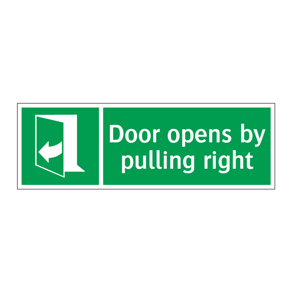 Door opens by pulling right