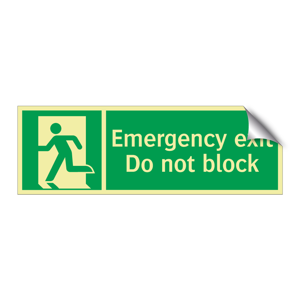 Emergency exit Do not block