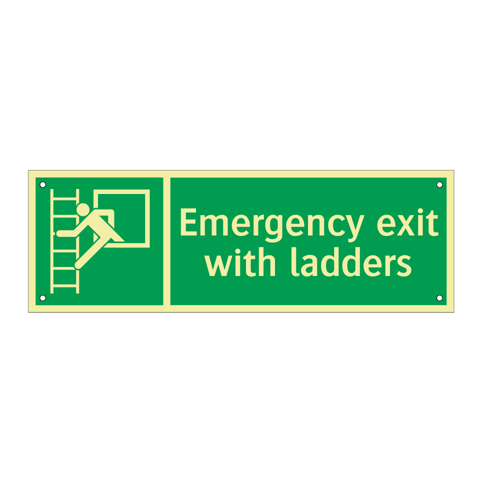 Emergency exit with ladders