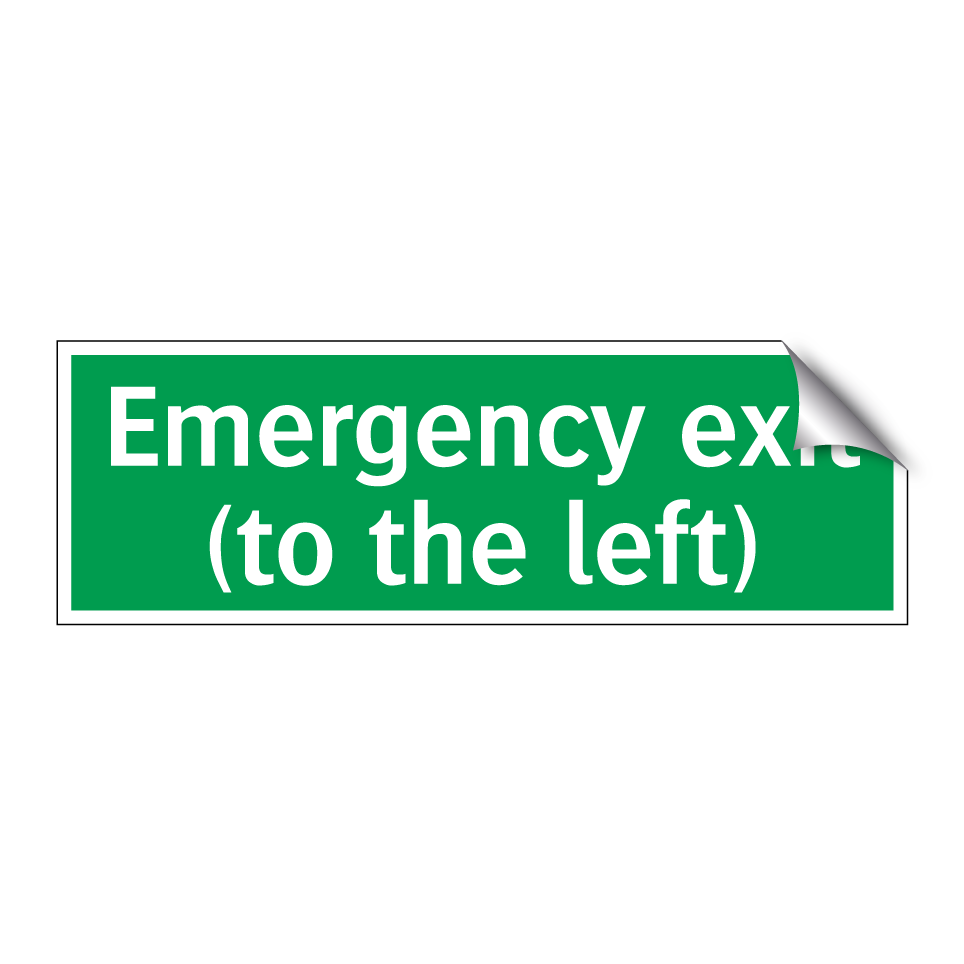 Emergency exit (to the left)