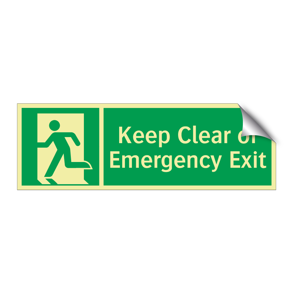 Keep Clear of Emergency Exit