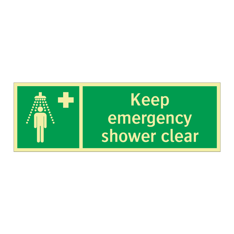 Keep emergency shower clear