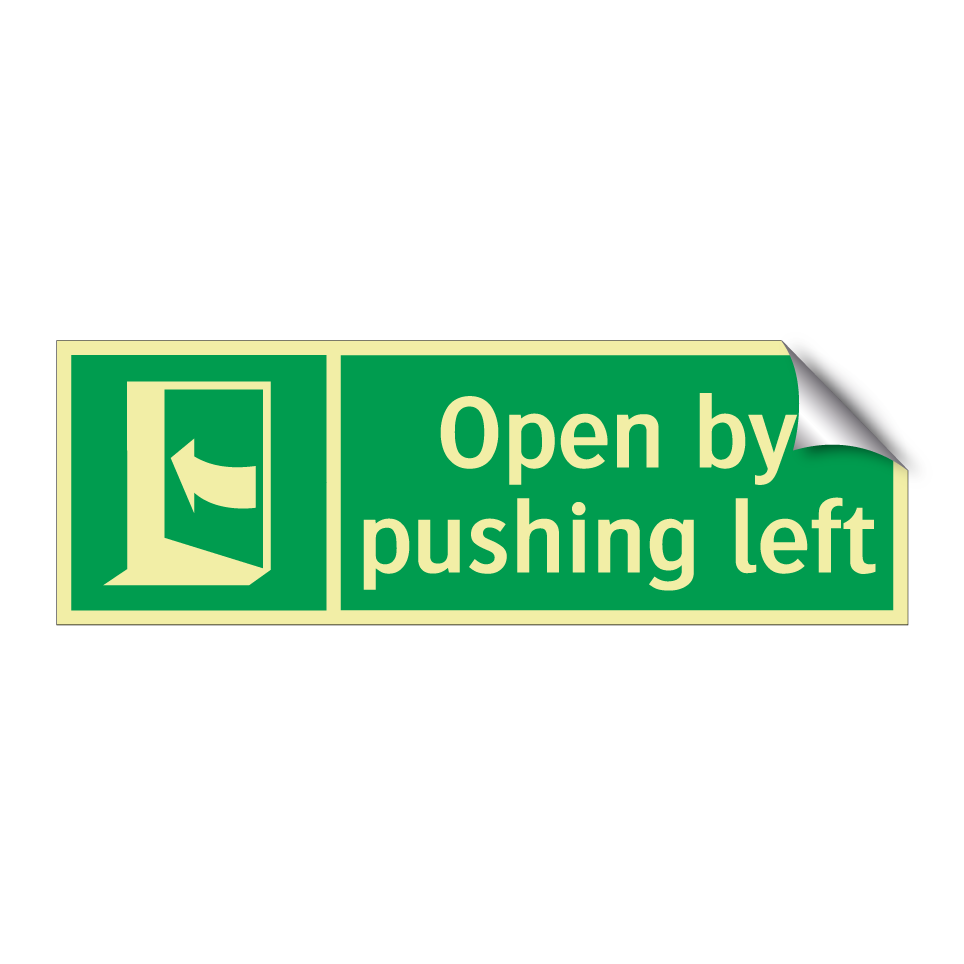 Open by pushing left