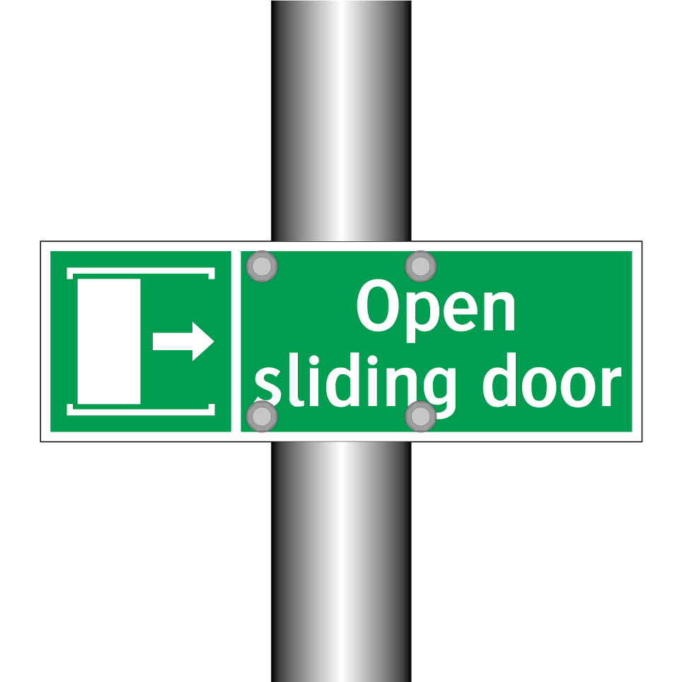 Open sliding door