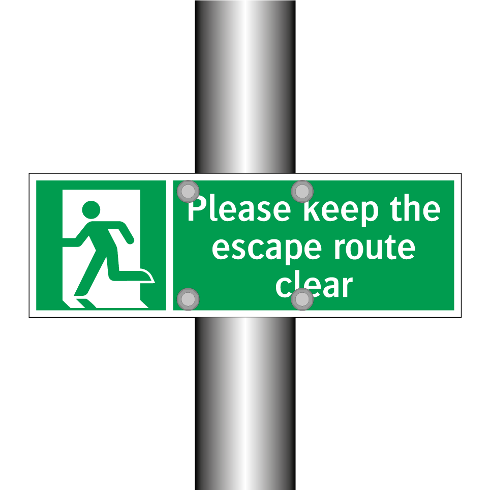 Please keep the escape route clear
