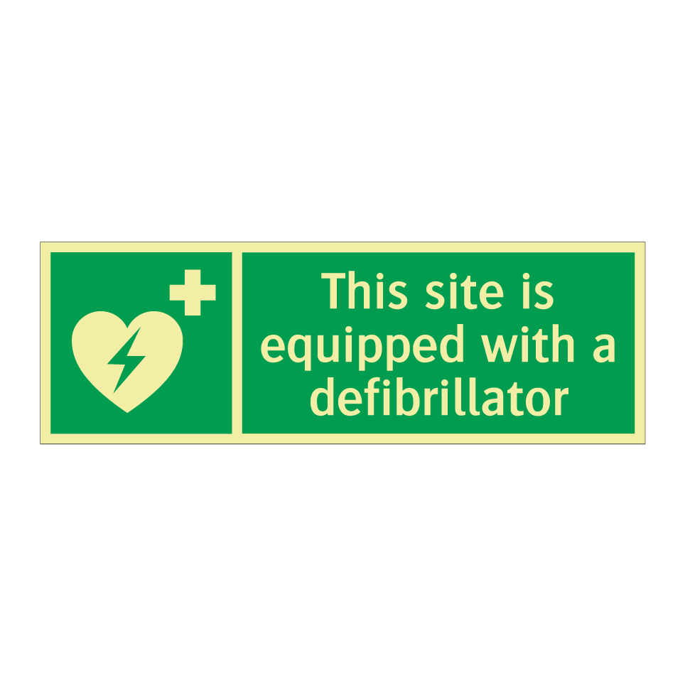 This site is equipped with a defibrillator