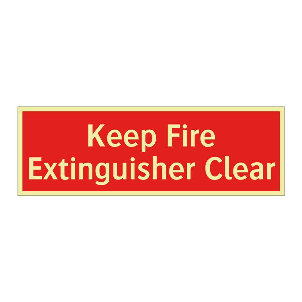 Keep Fire Extinguisher Clear