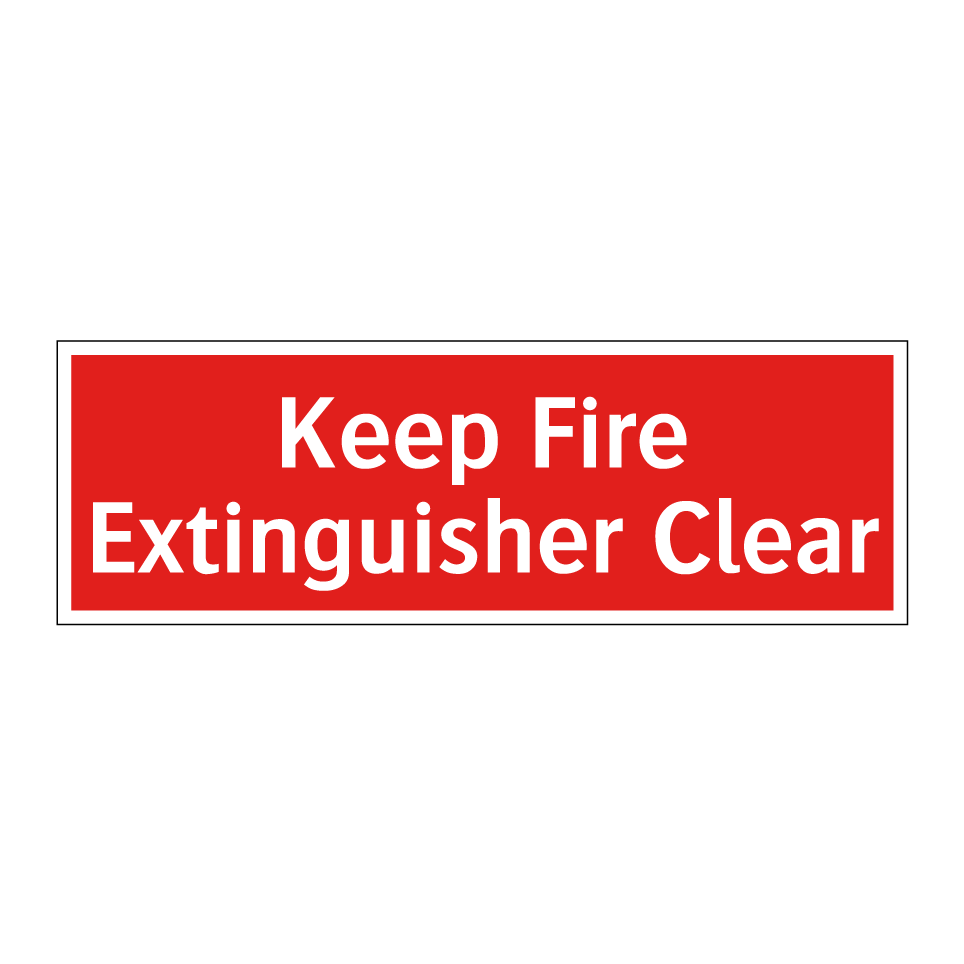 Keep Fire Extinguisher Clear