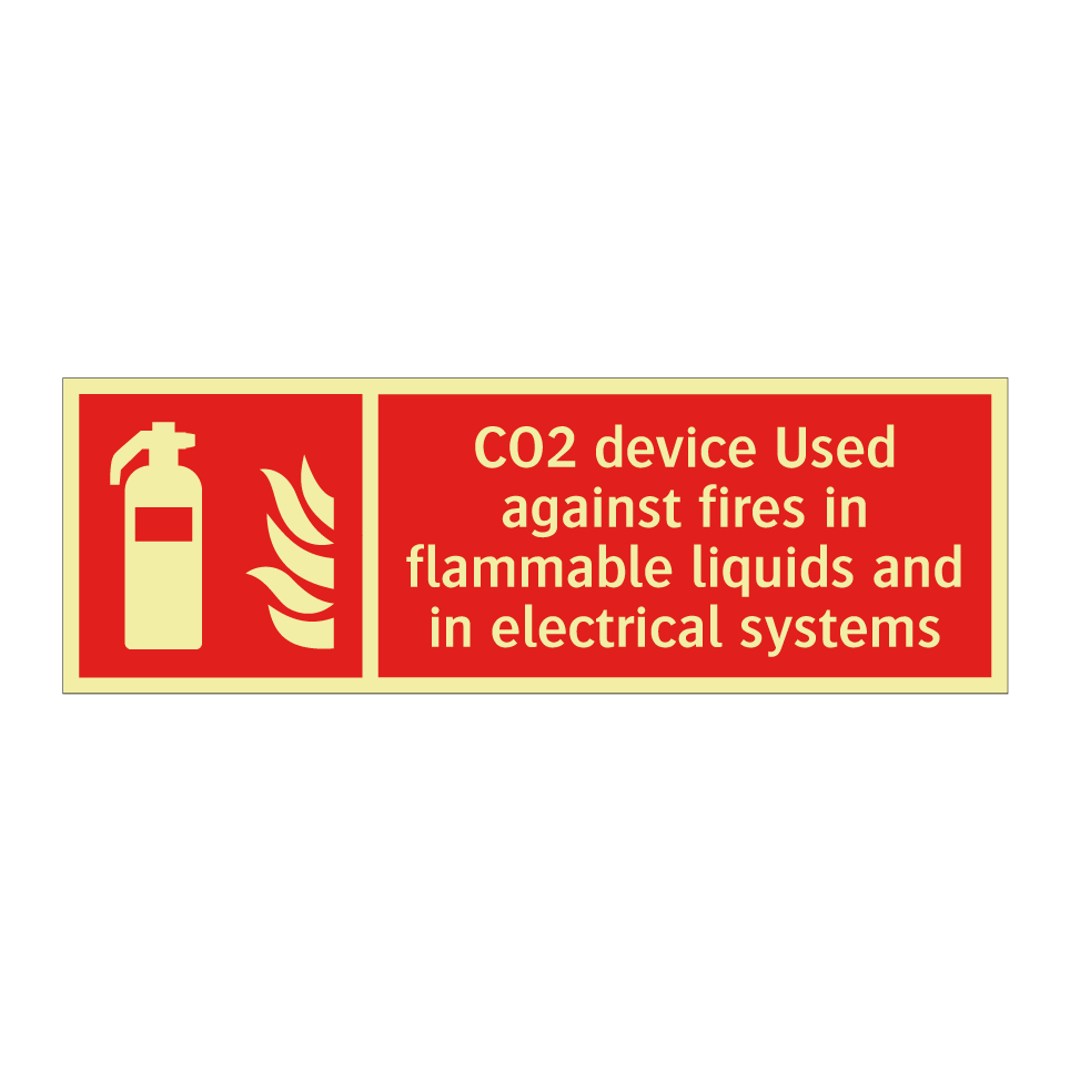 CO2 device Used against fires in flammable liquids and in electrical systems