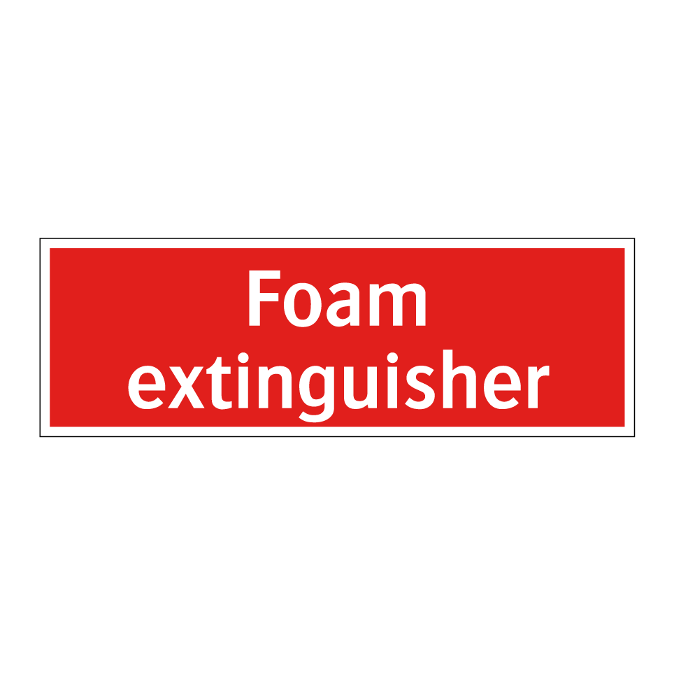 Foam extinguisher