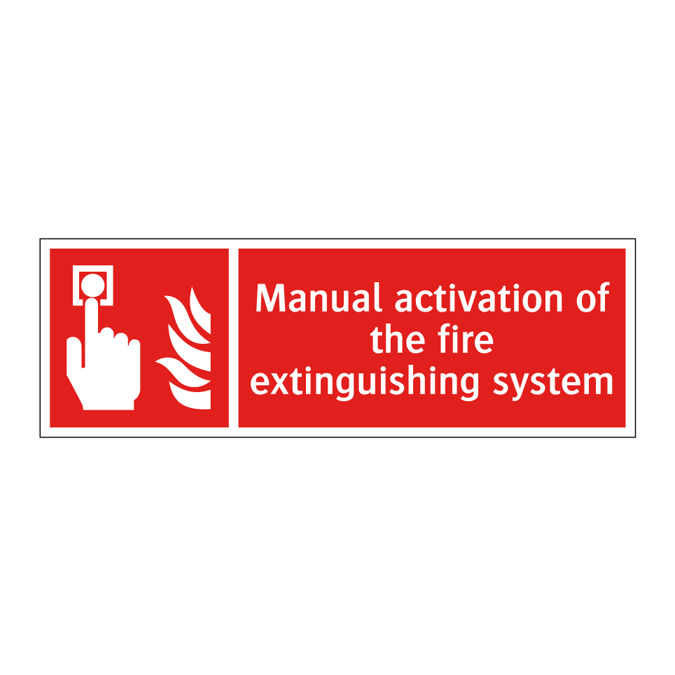 Manual activation of the fire extinguishing system